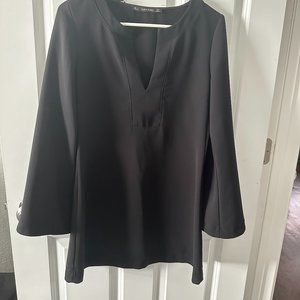 Black flare sleeve Zara Basic dress Size S